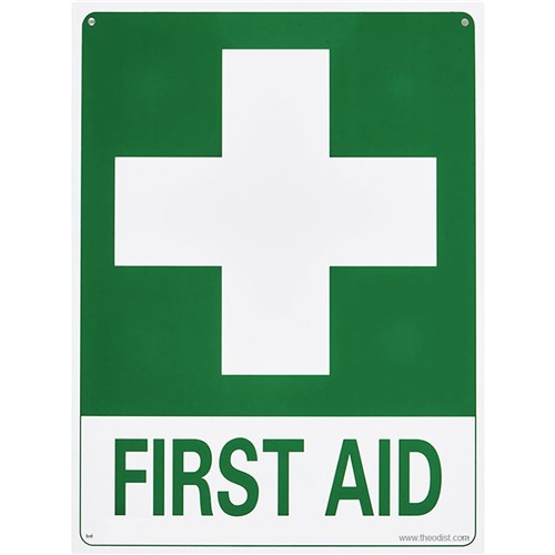 Sandleford MS29 "First Aid" Plastic Safety Sign 300x225mm - Theodist