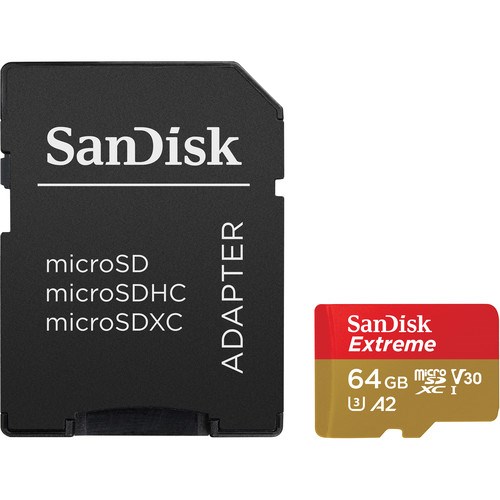 SanDisk 64GB Extreme UHS-I microSDXC Memory Card with SD Adapter_1 - Theodist