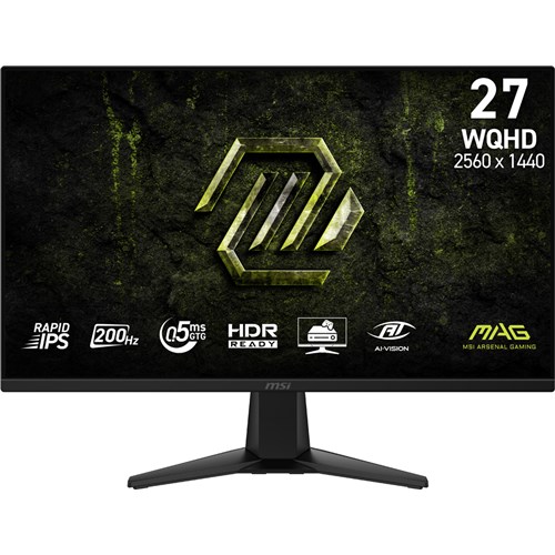 MSI MAG 275QF E20 27" WQHD Gaming Monitor 2560x1440 IPS 200Hz 0.5ms HDMI, PD Tilt - Theodist