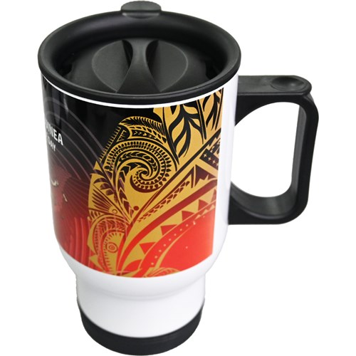  Coffee Cup Aluminium with Lid 50th PNG Independence Day 380mL_5 - Theodist