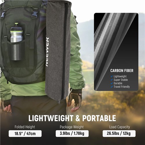Neewer N55C Carbon Fiber Camera Tripod/Monopad with Ball Head_6 - Theodist