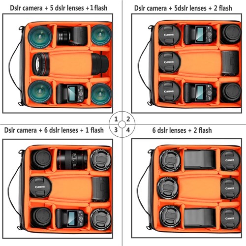 Neewer V247175 Soft Padded Camera Equipment Storage Carry Case Black_4 - Theodist