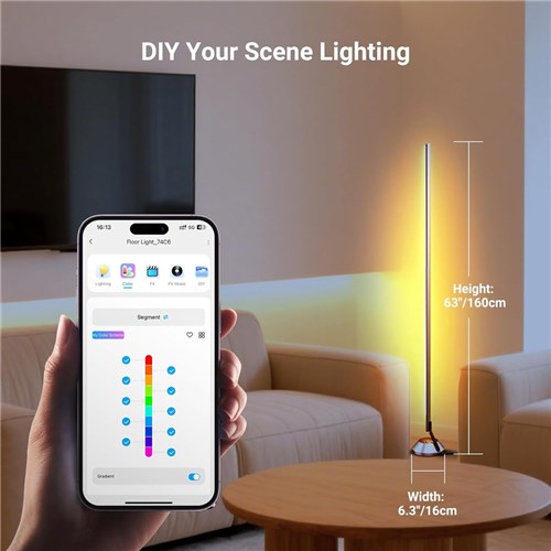 Neewer NF01 Floor Lamp RGBIC LED Corner Lamp Works with Alexa 1500 Lume (AU) 10107678_5 - Theodist