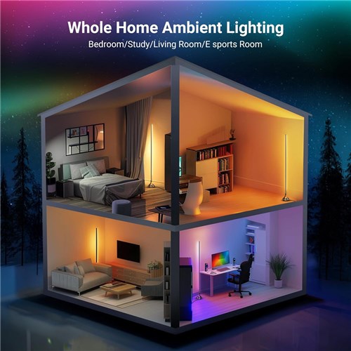 Neewer NF01 Floor Lamp RGBIC LED Corner Lamp Works with Alexa 1500 Lume (AU) 10107678_6 - Theodist