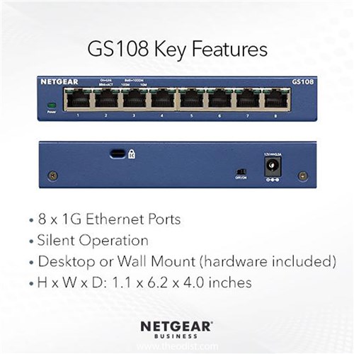 Netgear GS108 8-Port Gigabit Ethernet Unmanaged Switch_1 - Theodist