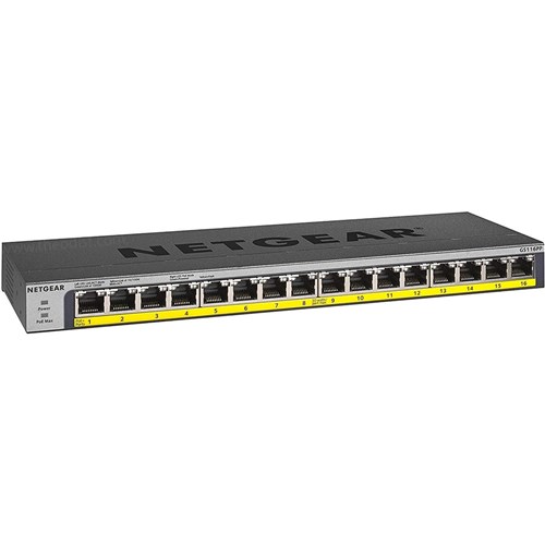 Netgear GS116PP 16-Port Gigabit Ethernet Unmanaged PoE+ Switch with FlexPoE 183W - Theodist