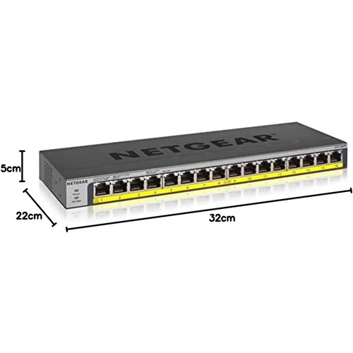 Netgear GS116PP 16-Port Gigabit Ethernet Unmanaged PoE+ Switch with FlexPoE 183W_1 - Theodist