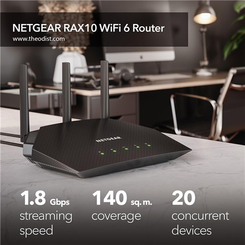 Netgear AX1800 4-Stream WiFi 6 Dual Band RAX10-100AUS_1 - Theodist