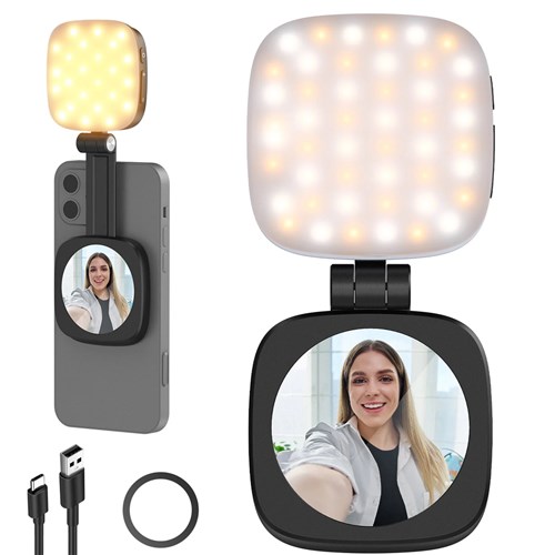 Neewer Basics NL48B Magnetic Selfie Light, Black - Theodist