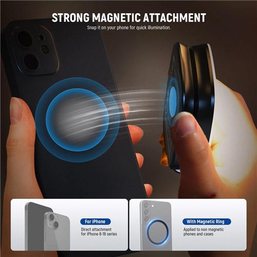 Neewer Basics NL48B Magnetic Selfie Light, Black_2 - Theodist