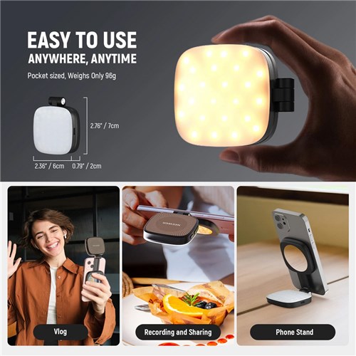 Neewer Basics NL48B Magnetic Selfie Light, Black_7 - Theodist