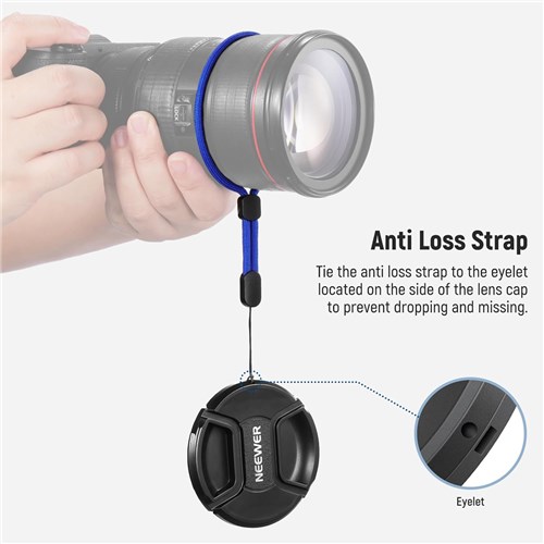 Neewer 52mm Lens  Cap with Anti Lost Webbing 2 Pack_3 - Theodist