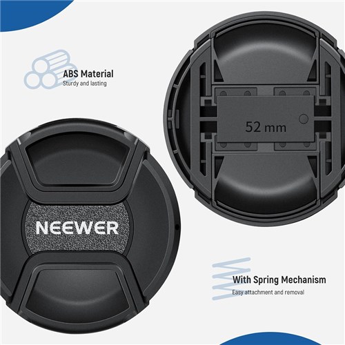 Neewer 52mm Lens Cap with Anti Lost Webbing 2 Pack_5 - Theodist