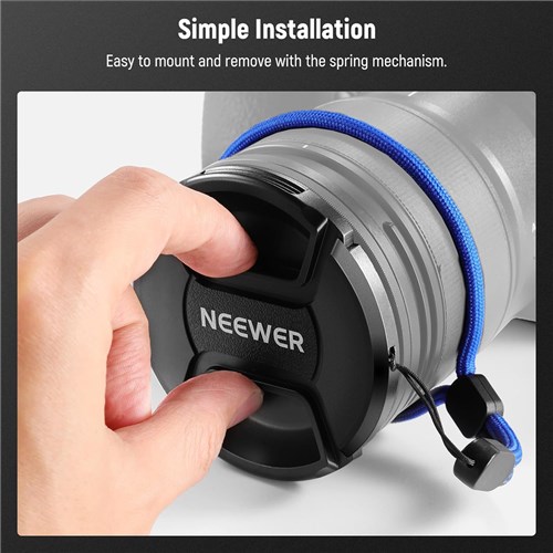 Neewer 58mm Lens Cap with Anti Lost Webbing 2 Pack_2 - Theodist