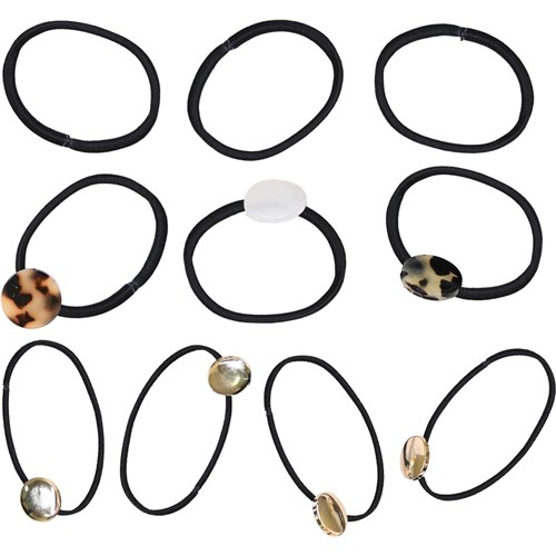 Ombrello OMB2101145 Hair Ties Button 10 / Pack W/ Asstd Buttons Black - Theodist