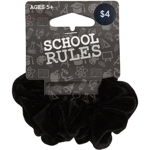 School Rules OMB2101281 - Scrunchie Srw Velvet Black - Theodist