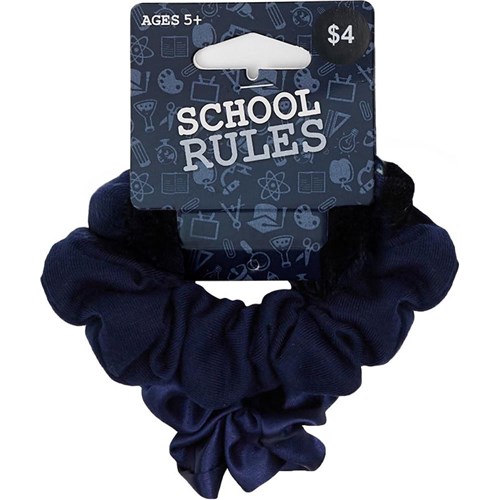 School Rules OMB2101284 - Scrunchie Srw Velvet Navy - Theodist