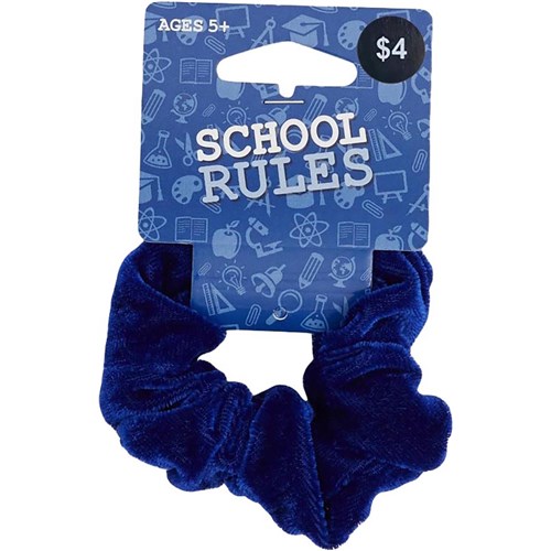 School Rules OMB2101285 - Scrunchie Srw Velvet Blue - Theodist