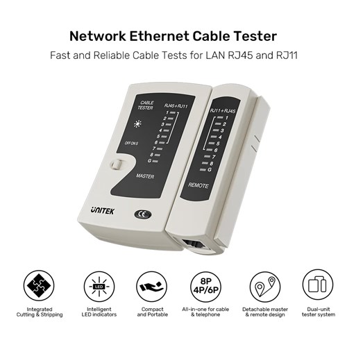 Unitek OT140AGY01 Cable Tester for RJ45 RJ11 Ethernet Cable Network LAN_2 - Theodist