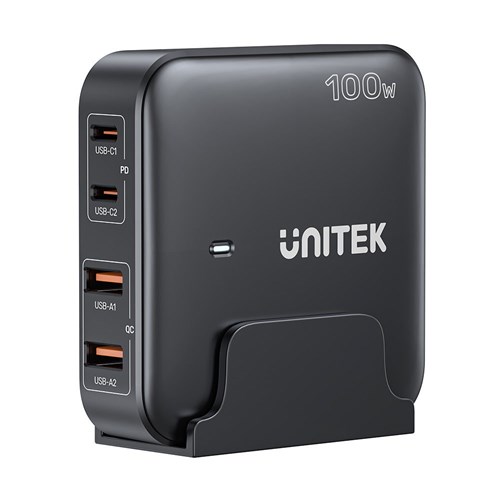 Unitek Desktop GaN Charger 100W 4 in 1 with 2 USB-C PD & 2 USB-A 3.0 with Power Cord_2 - Theodist