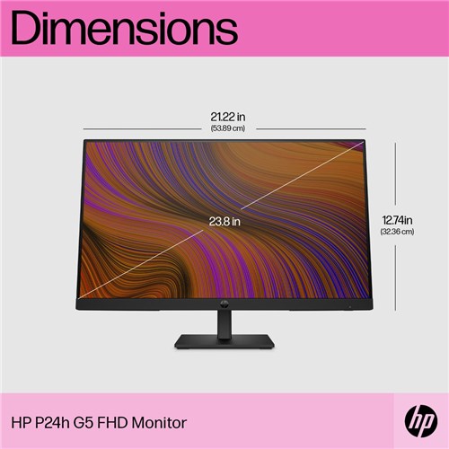 Hp P24h G5 23.8IN FHD 16:9 Monitor Tilt Display VGA+HDMI 64W34AA_4 - Theodist