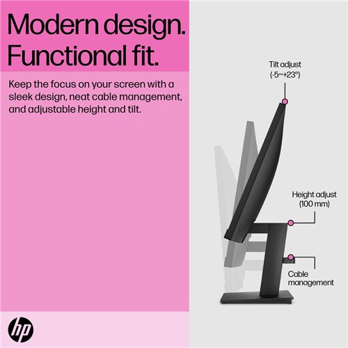 Hp P24h G5 23.8IN FHD 16:9 Monitor Tilt Display VGA+HDMI 64W34AA_7 - Theodist