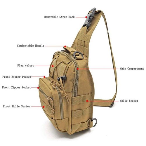 Pace P31503 Tactical Chest Bag, Khaki_1 - Theodist