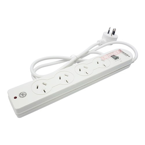 Italplast PAD014 Power+ Power Board 4 Outlets Master Switch_1 - Theodist