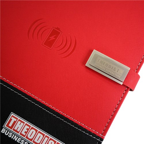 Theodist Notebook with Power Bank, Flash Drive & Wireless Charger PADFOLIO_3 - Theodist