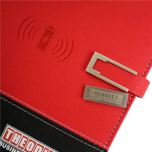 Theodist Notebook with Power Bank, Flash Drive & Wireless Charger PADFOLIO_4 - Theodist