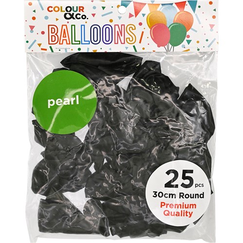 Colour & Co. PB2530 Pearl Balloons, 25 Pcs, 30cm Round, Premium Quality_5 - Theodist