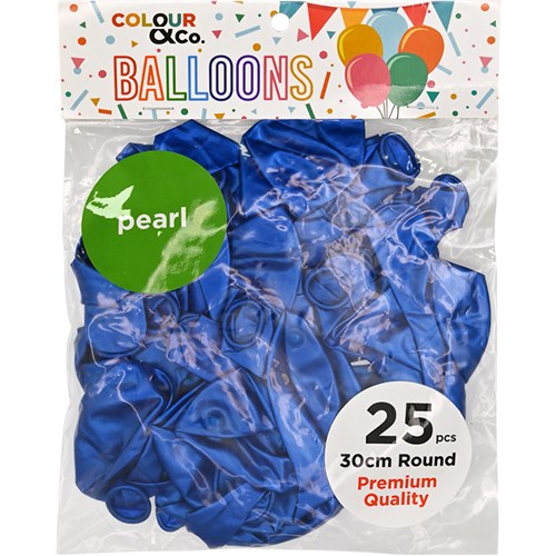 Colour & Co. PB2530 Pearl Balloons, 25 Pcs, 30cm Round, Premium Quality_3 - Theodist