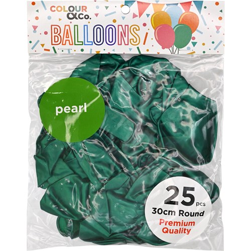 Colour & Co. PB2530 Pearl Balloons, 25 Pcs, 30cm Round, Premium Quality_2 - Theodist