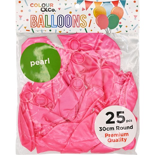 Colour & Co. PB2530 Pearl Balloons, 25 Pcs, 30cm Round, Premium Quality_6 - Theodist