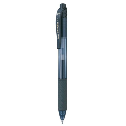 Pentel PBL107 Energel X Retractable Gel Rollerball Pens 0.7mm_ Black - Theodist