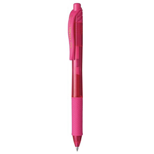 Pentel PBL107 Energel X Retractable Gel Rollerball Pens 0.7mm_ Pink - Theodist