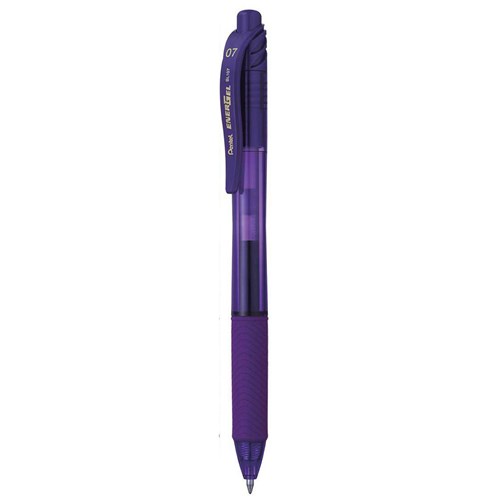 Pentel PBL107 Energel X Retractable Gel Rollerball Pens 0.7mm_ Purple - Theodist