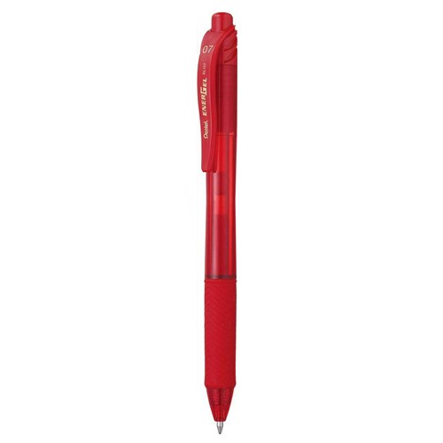 Pentel PBL107 Energel X Retractable Gel Rollerball Pens 0.7mm_ Red - Theodist