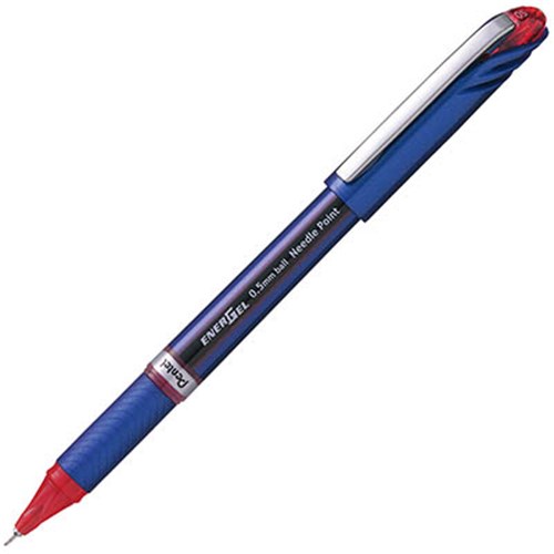 Pentel BLN25 EnerGel Needle-Point Gel Pen Rubber Grip 0.5mm_Red - Theodist