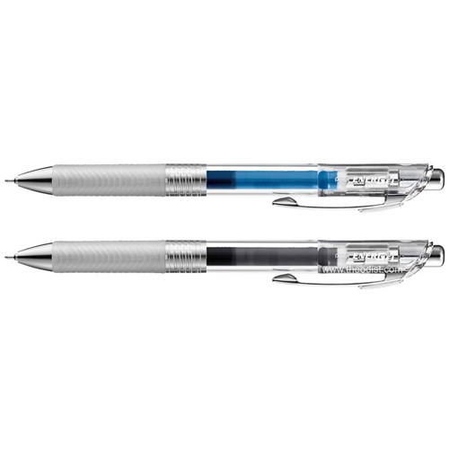Pentel BLN75TL Energel Infree Retractable Gel Roller Pen, Blue/Black - Theodist