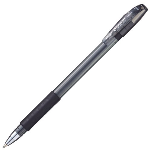 Pentel BX487 Feel-it! Capped Ballpoint Pen 0.7mm Black_1 - Theodist