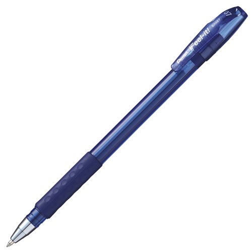 Pentel BX487 Feel-it! Capped Ballpoint Pen 0.7mm Blue - Theodist