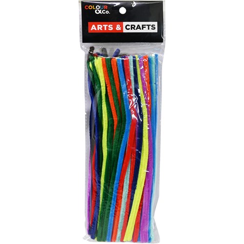 Colour & Co. Pipe Cleaners Assorted Colours, 100 Pcs. - Theodist
