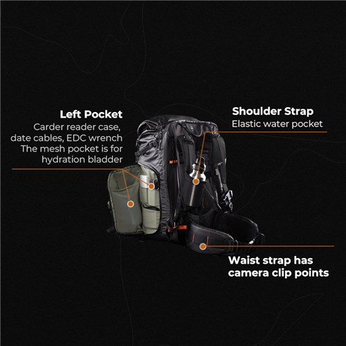 PGYTECH OnePro Flex 40L Camera Backpack Includes Camera Insert, Space Black_8 - Theodist
