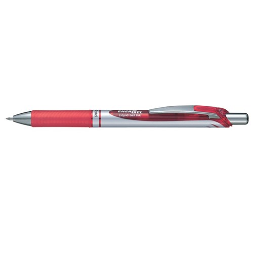 Pentel BL77 EnerGel Liguid Retractable Gel Ink Rollerball Pen 0.7mm_Red - Theodist