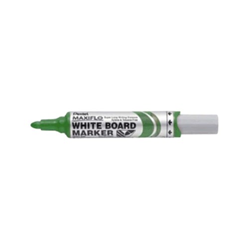 Pentel MWL5 Maxiflow Whiteboard Marker Bullet Point_Green - Theodist