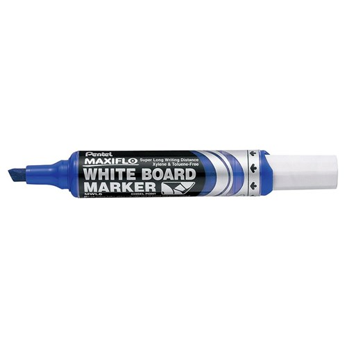 Pentel MWL6 Maxiflow Whiteboard Marker Chisel Tip_Blue - Theodist
