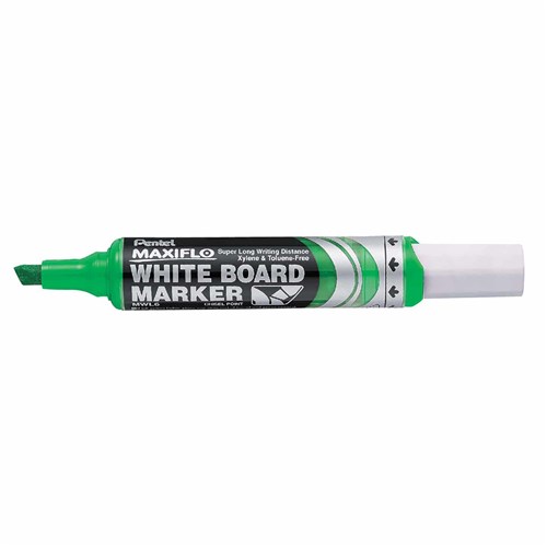 Pentel MWL6 Maxiflow Whiteboard Marker Chisel Tip_Green - Theodist