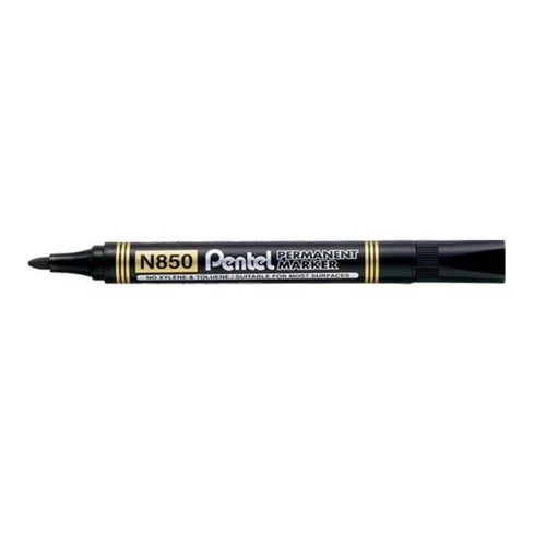 Pentel N850 Permanent Markers Bullet Point_BLK - Theodist