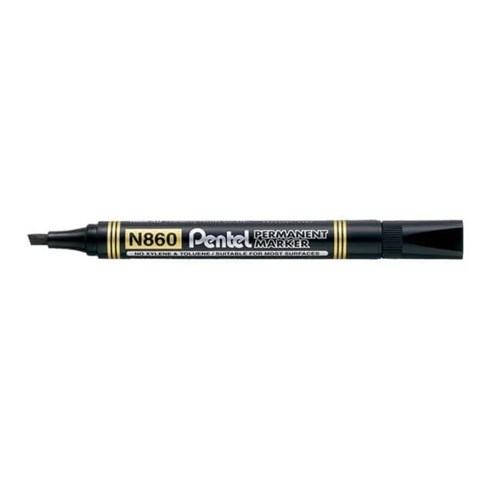 Pentel N860 Permanent Markers Chisel Point_BLK - Theodist